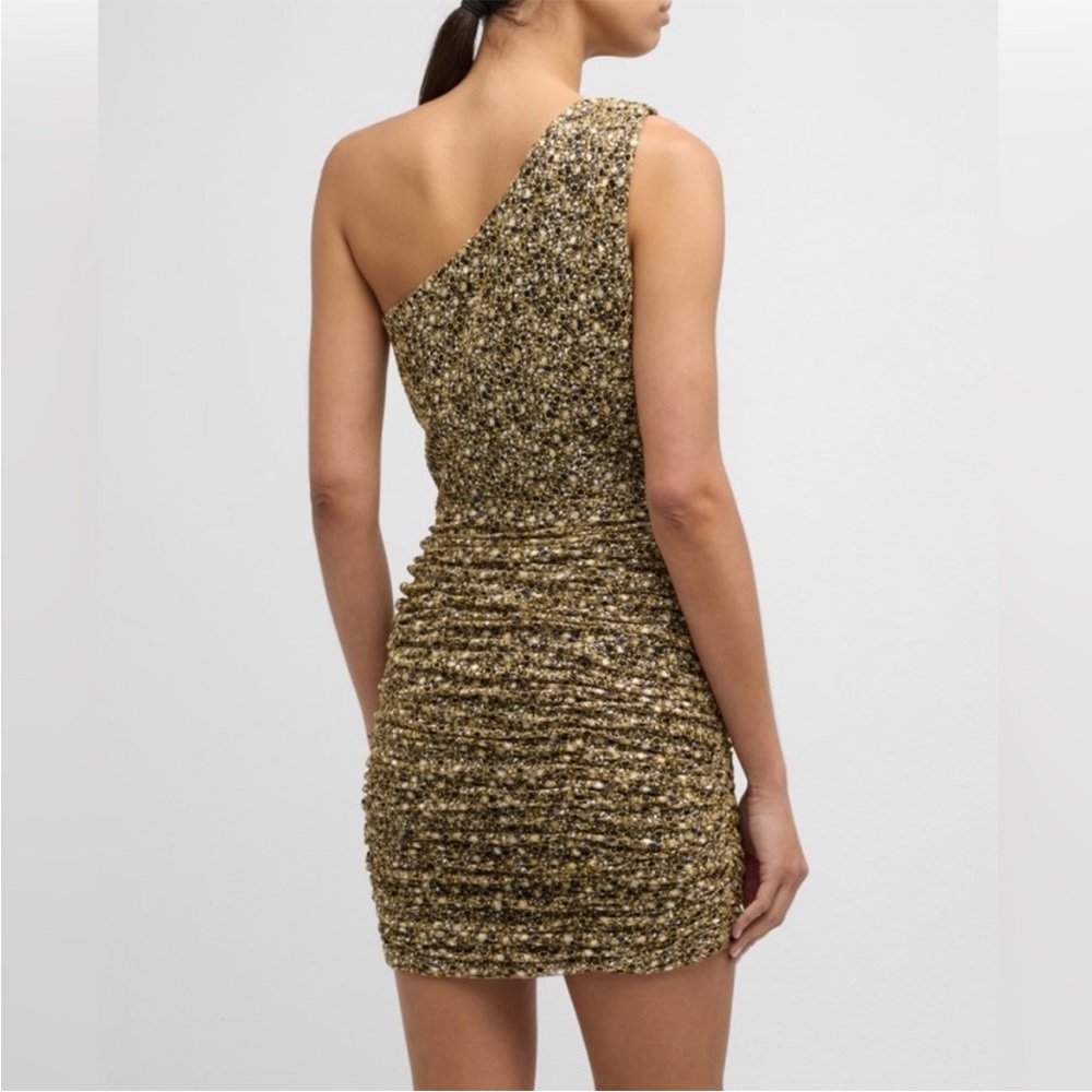Ramy Brook - Mallory Metallic Mesh One-Shoulder Mini Dress - Picture 8 of 16